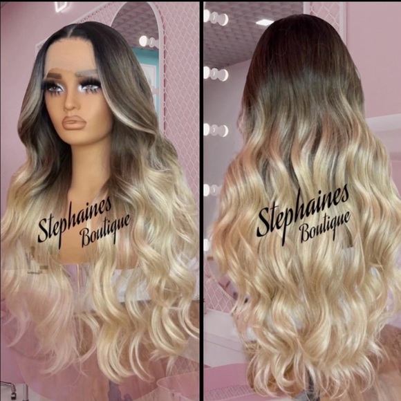 Human Hair Blended Lace Front Line Wig